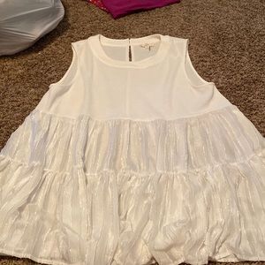 Ruffle bottom tank top